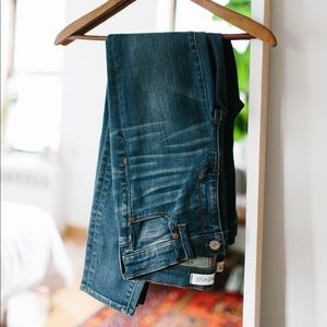 Madewell 9" high-rise skinny jeans in thom wash